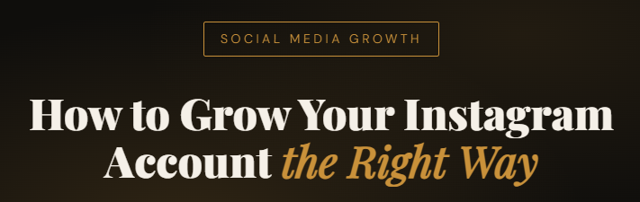 How to grow your Instagram account